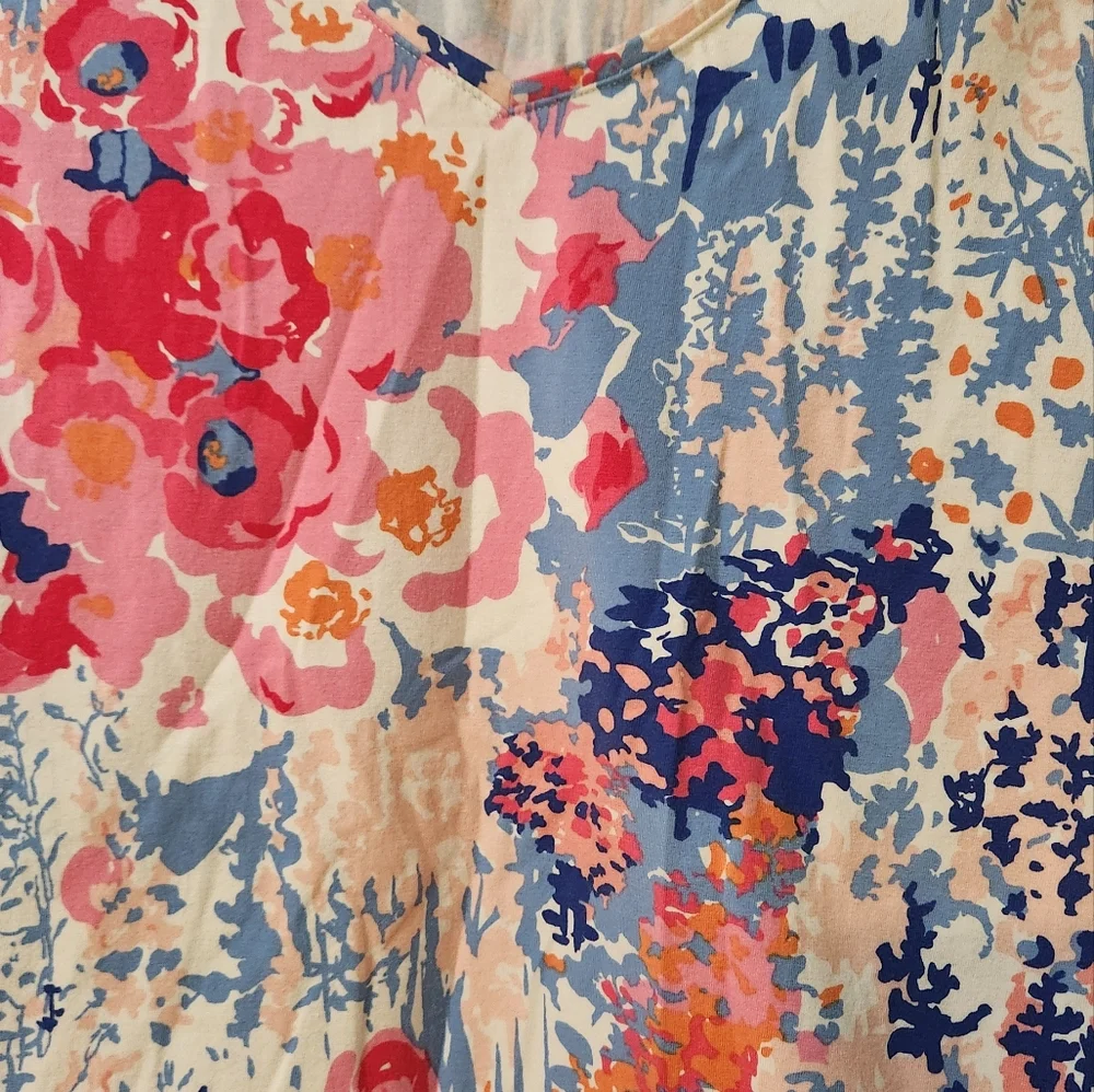 Women's Talbots Floral Tee, Size L - Picture 4 of 10